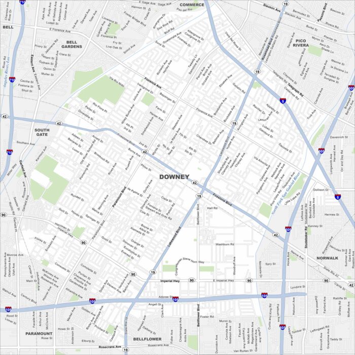 Downey Map California