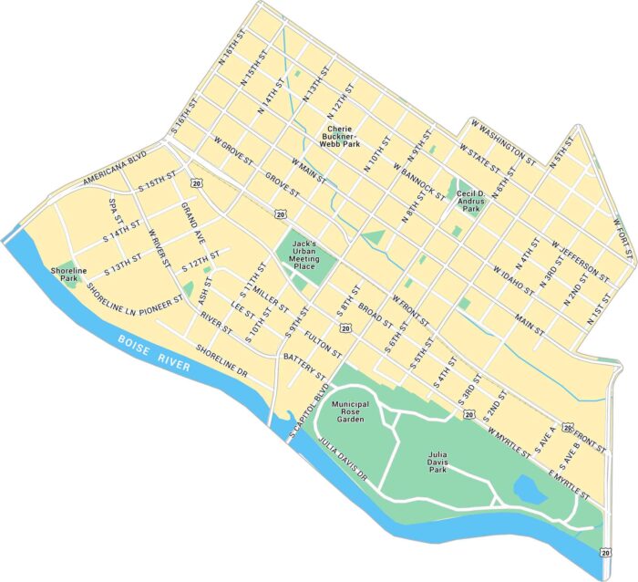 Downtown Boise Map