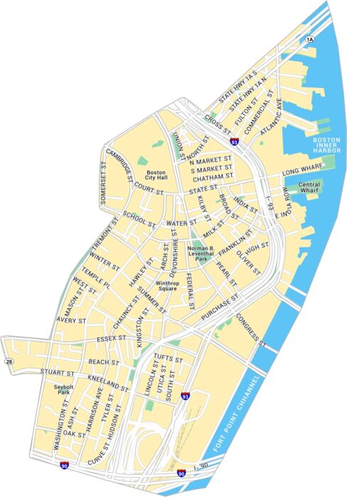 Downtown Boston Map