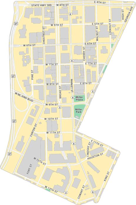 Downtown Chattanooga Map