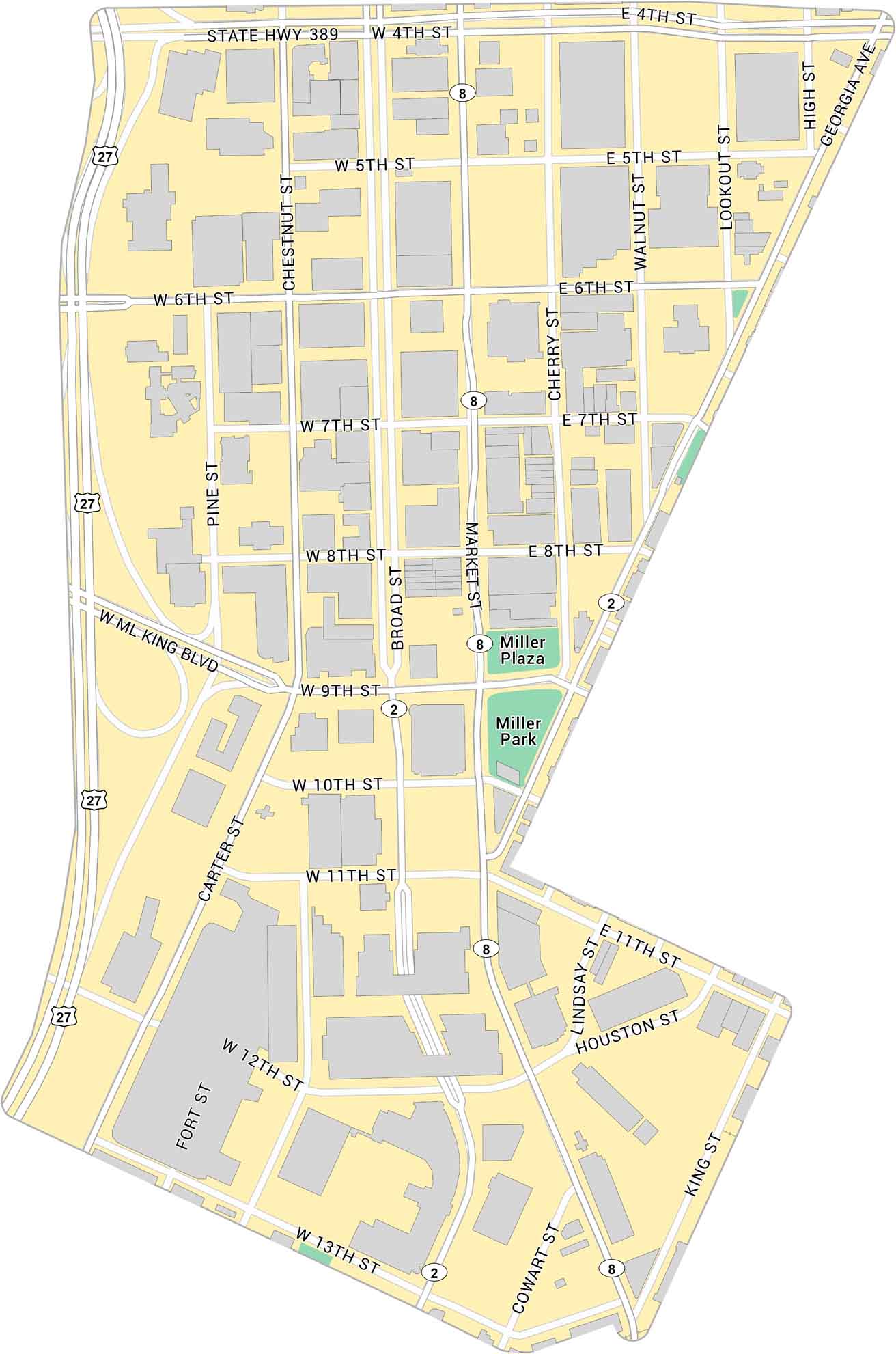 Downtown Chattanooga Map