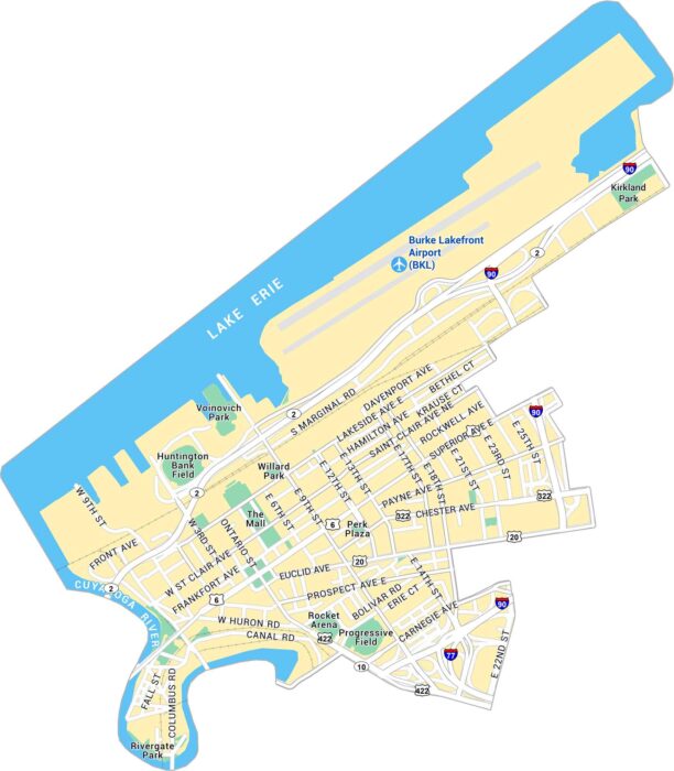 Downtown Cleveland Map