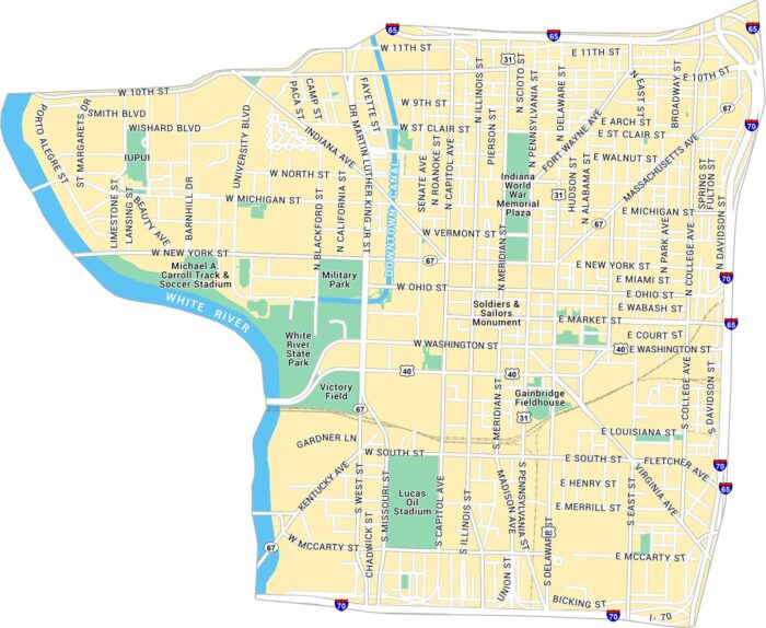 Downtown Indianapolis Map
