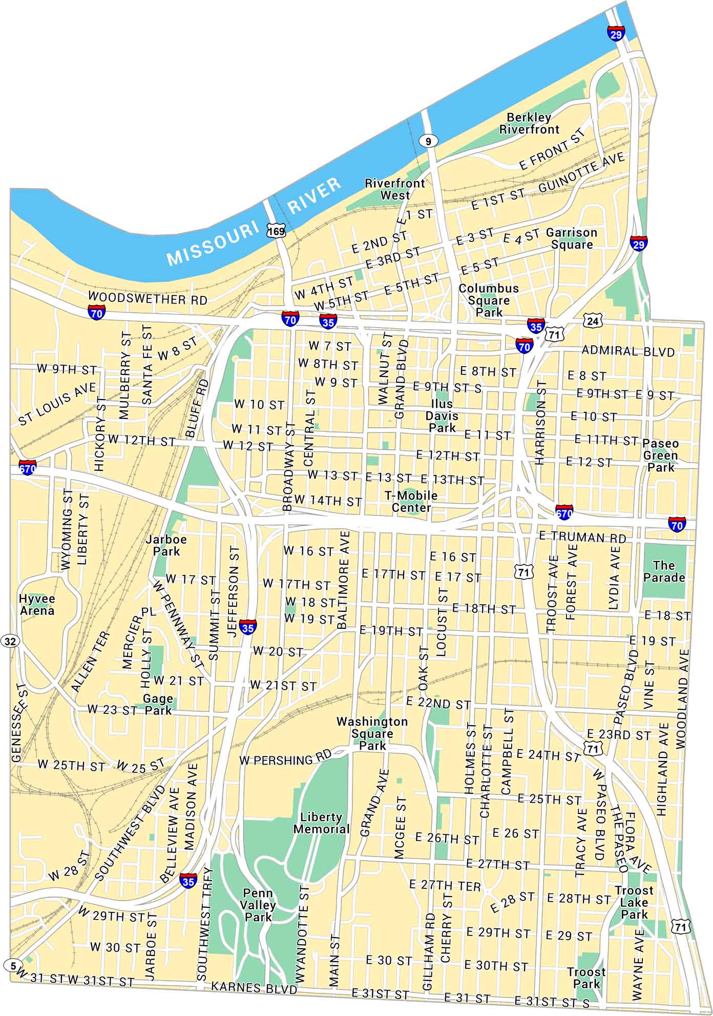 Downtown Kansas City Map