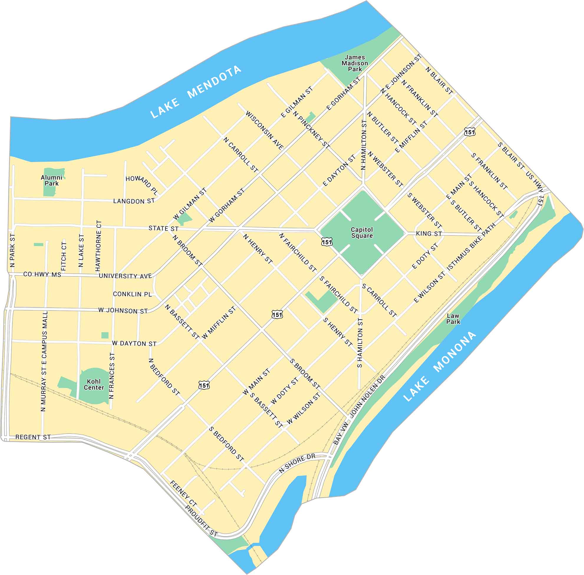 Downtown Madison Map