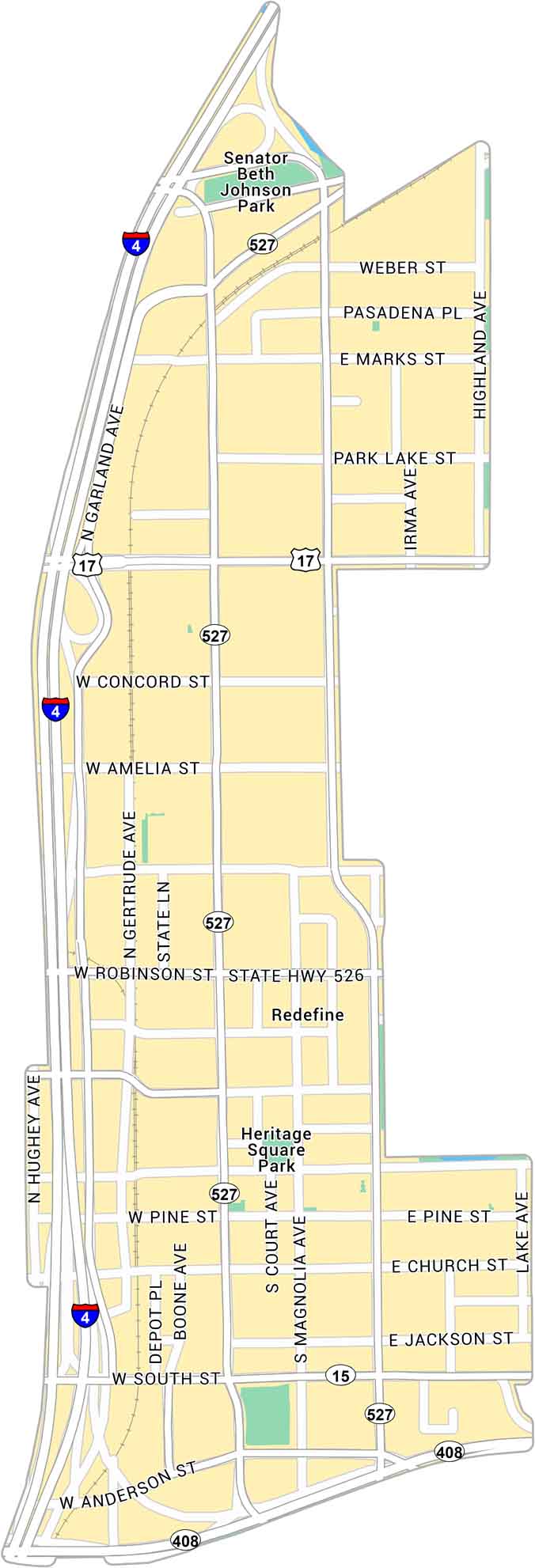 Downtown Orlando Map