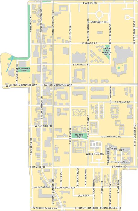 Downtown Palm Springs Map