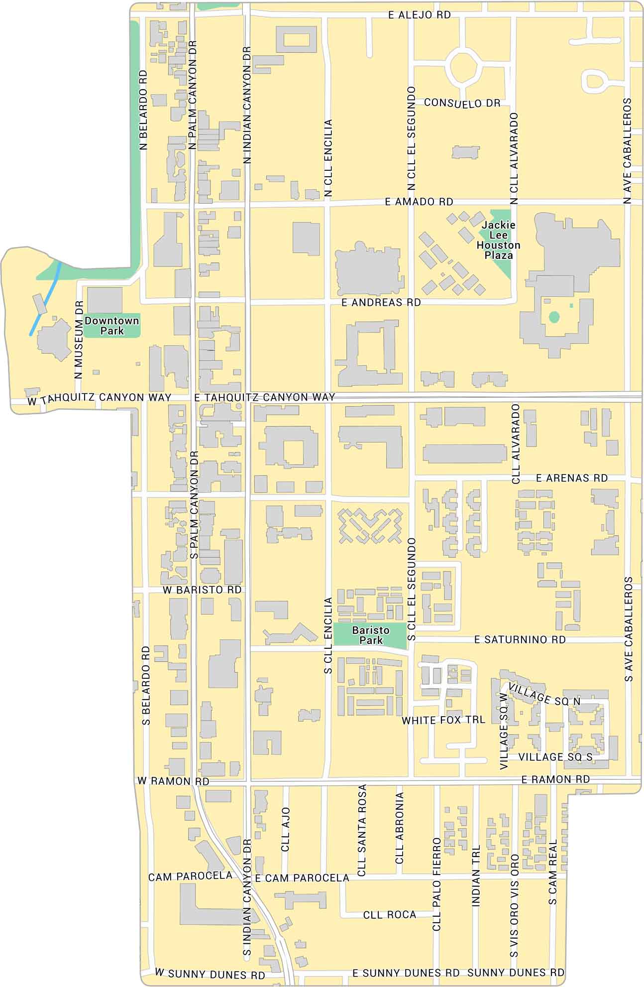 Downtown Palm Springs Map