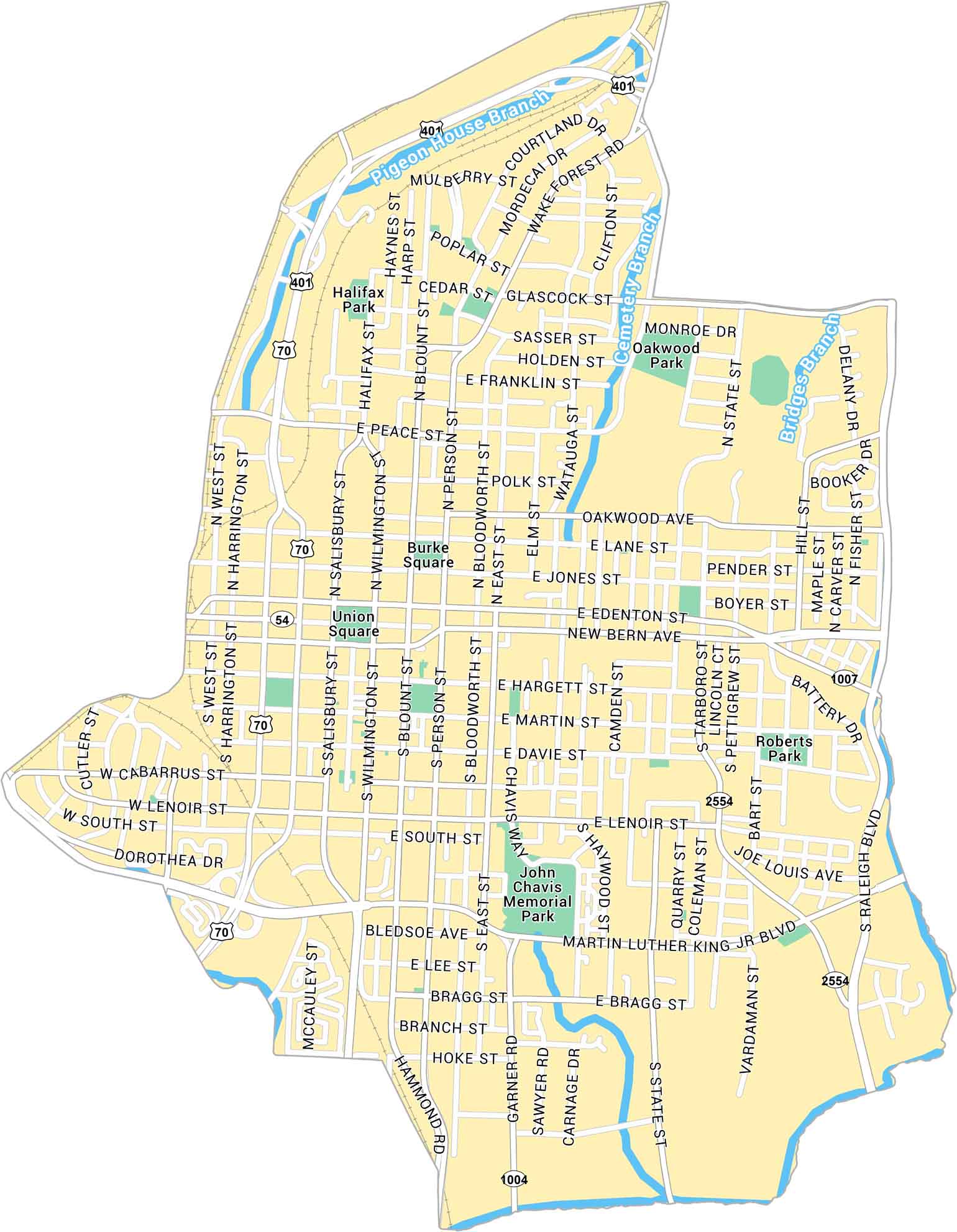 Downtown Raleigh Map