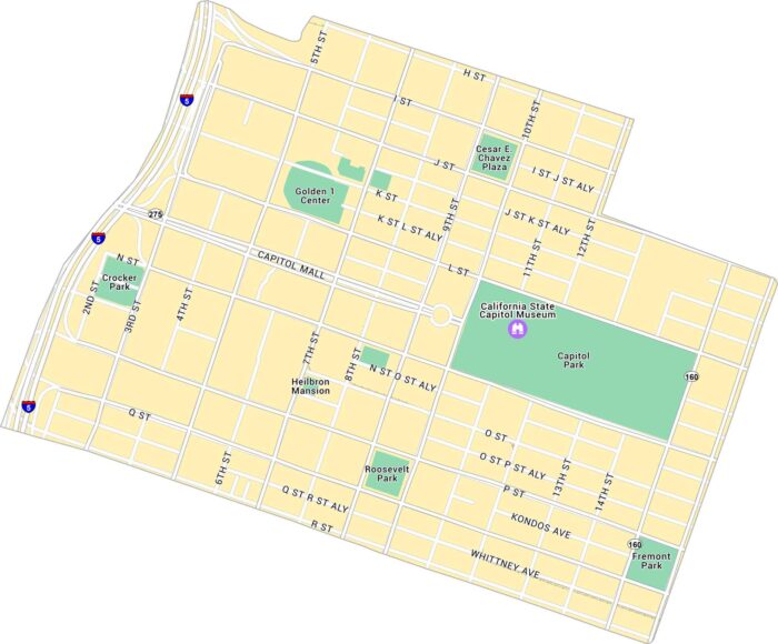 Downtown Sacramento Map