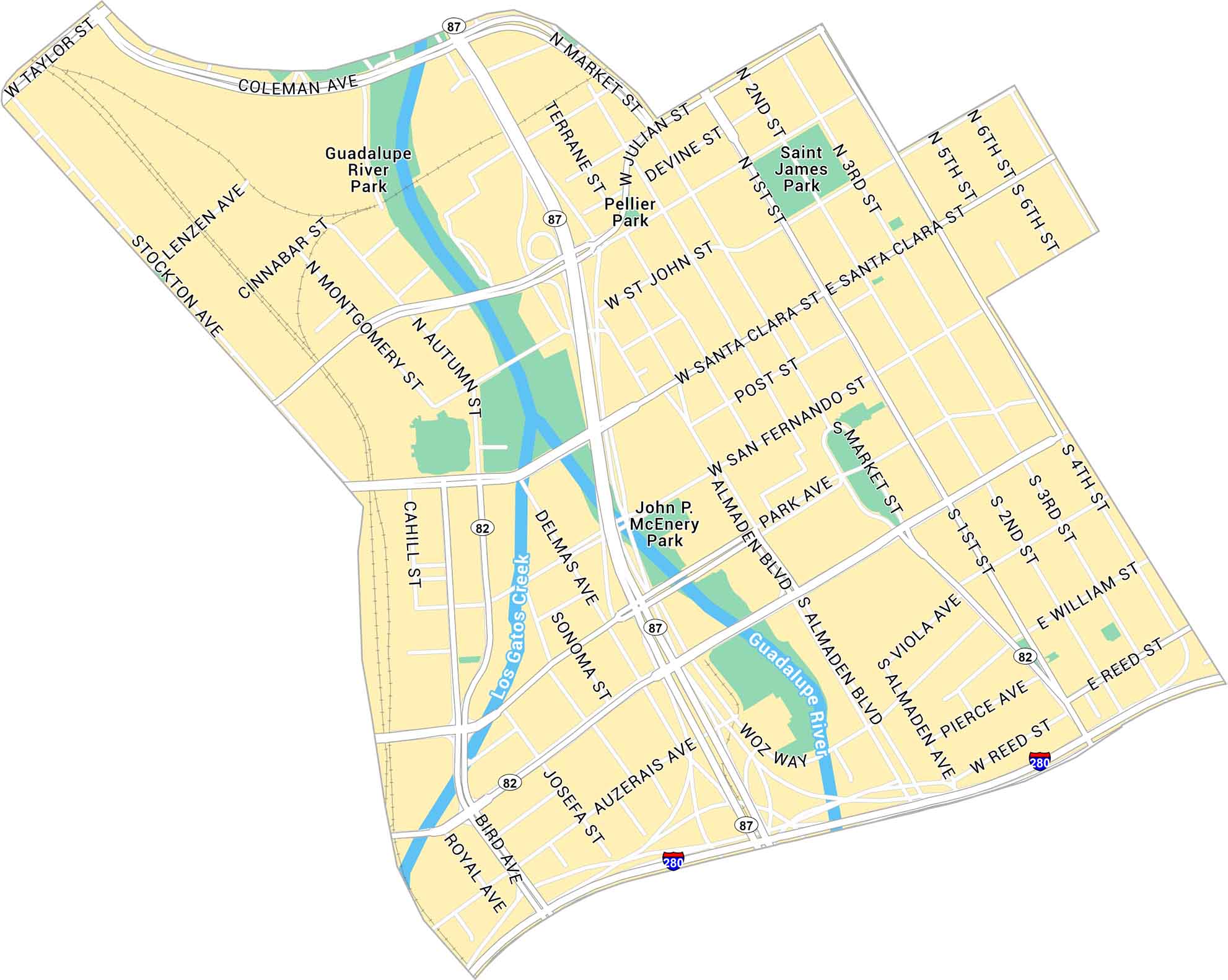 Downtown San Jose Map