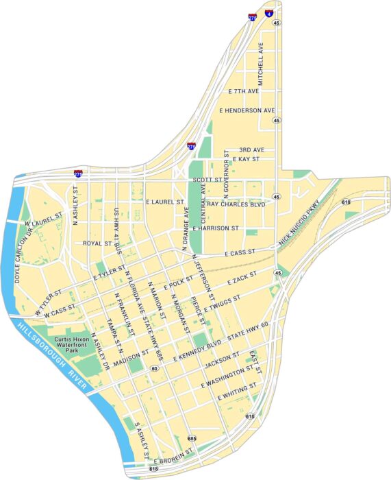 Downtown Tampa Map