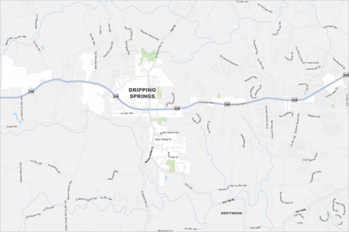 Dripping Springs Map Texas