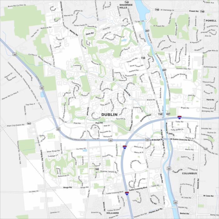 Dublin Map Ohio