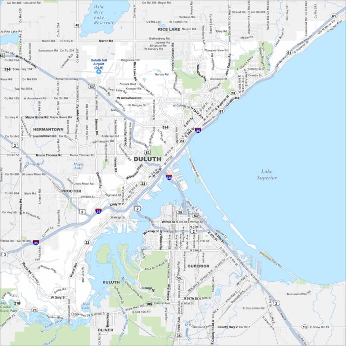 Duluth Map Minnesota