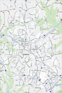 Durham Map North Carolina