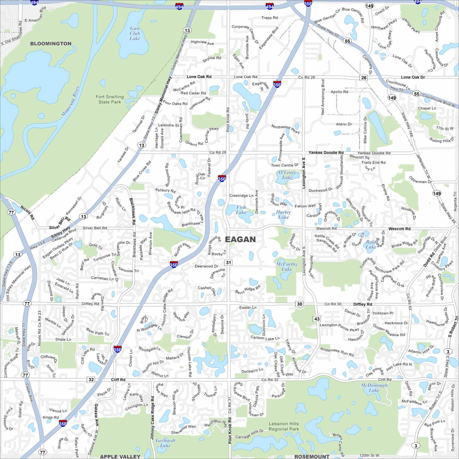 Map of Eagan, Minnesota - US Maps