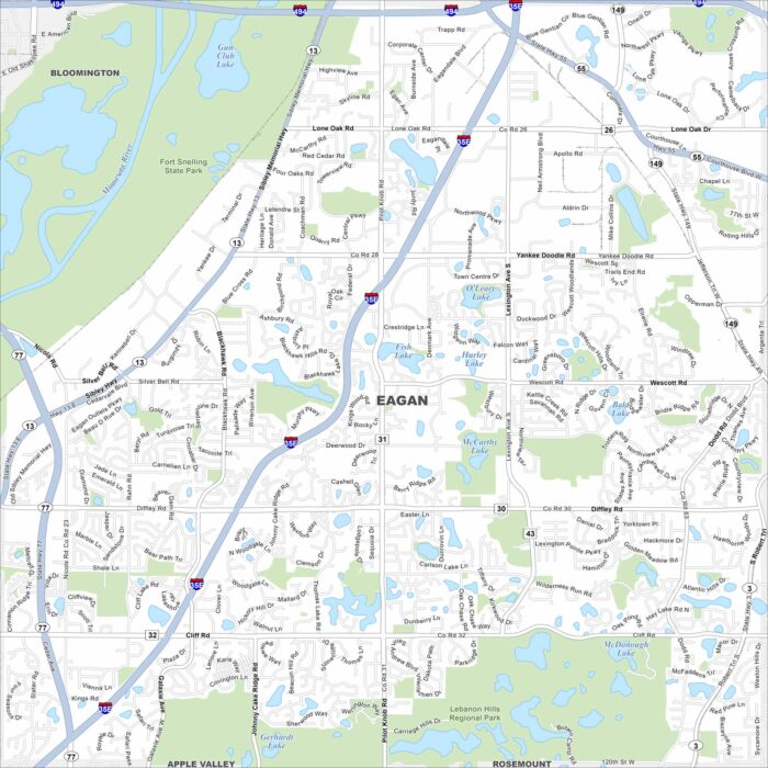Eagan Map Minnesota
