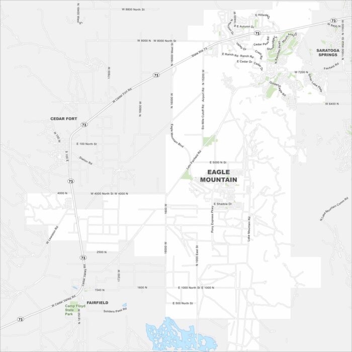 Eagle Mountain Map Utah