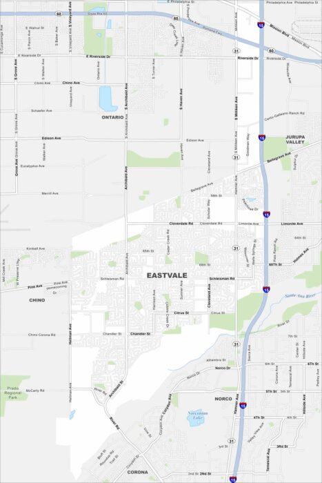Eastvale Map California
