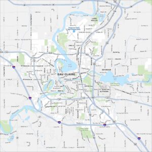 Eau Claire Map Wisconsin