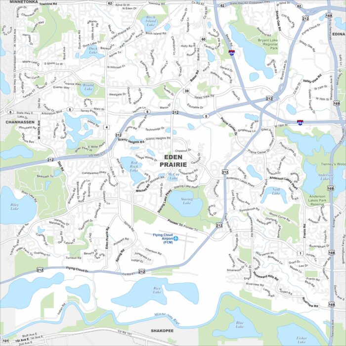 Eden Prairie Map Minnesota