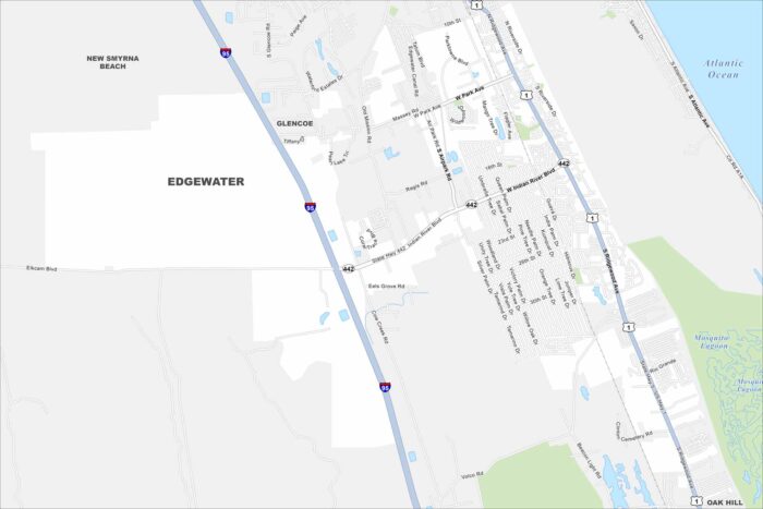 Edgewater Map Florida