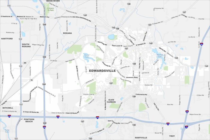 Edwardsville Map Illinois