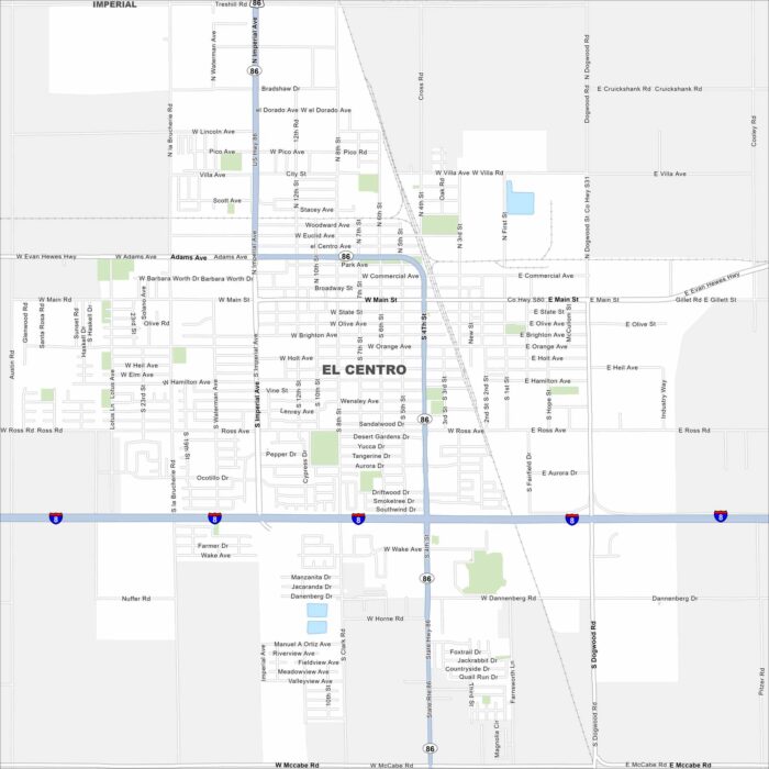 El Centro Map California