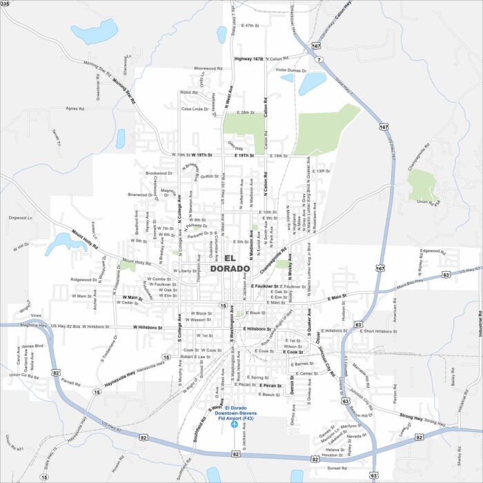 El Dorado Map Arkansas