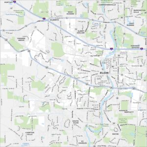 Elgin Map Illinois