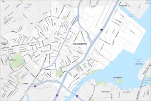 Elizabeth Map New Jersey