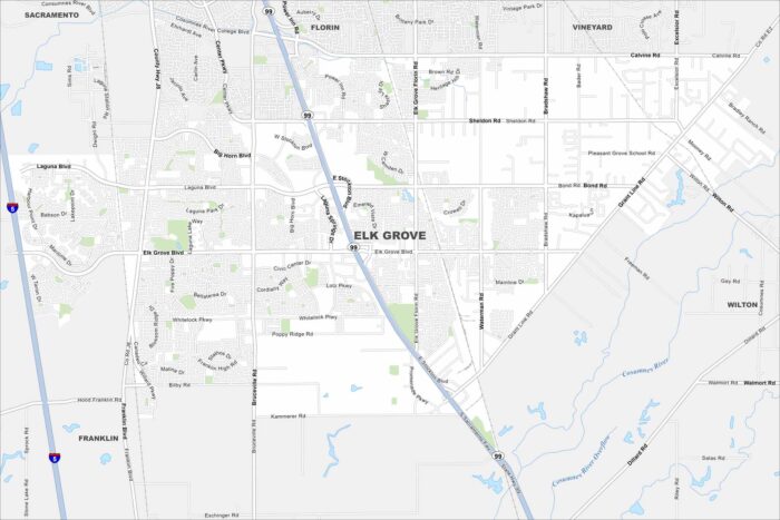 Elk Grove Map California