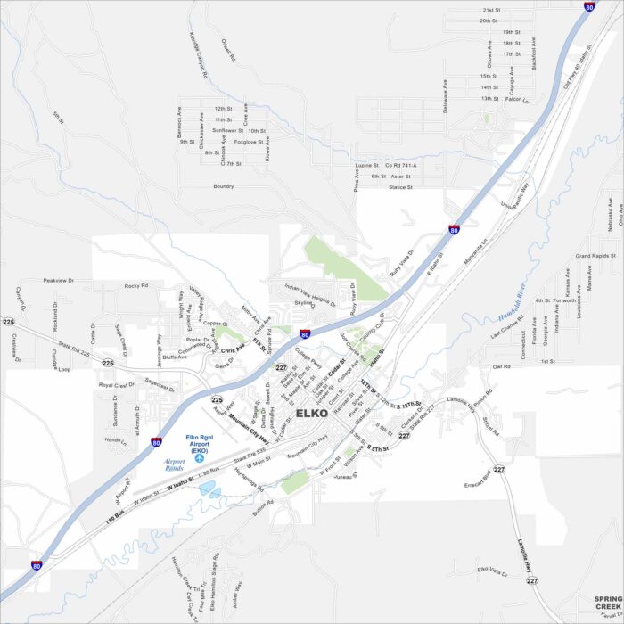 Elko Map Nevada