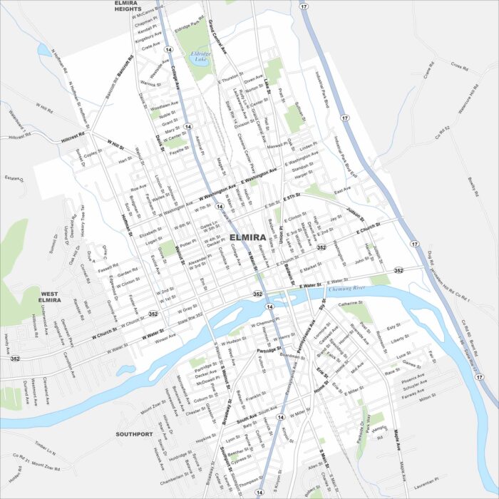 Elmira Map New York