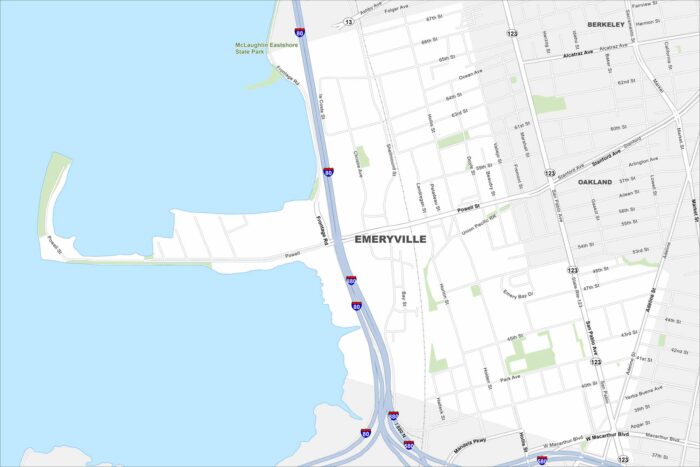 Emeryville Map California