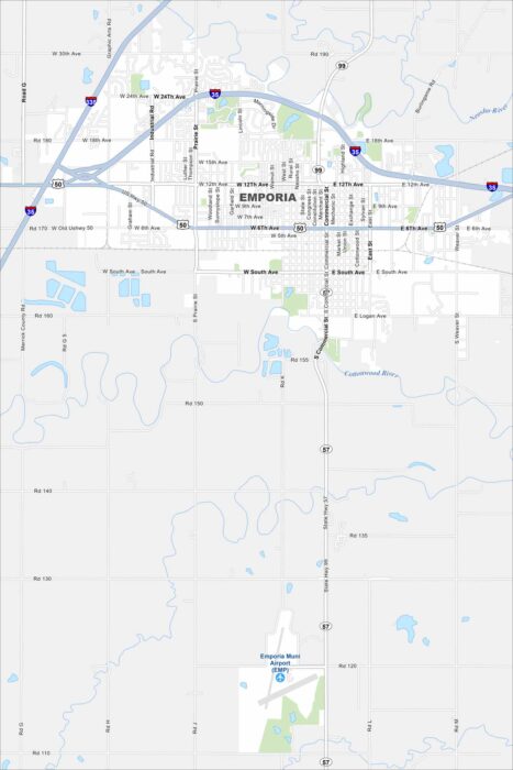 Emporia Map Kansas