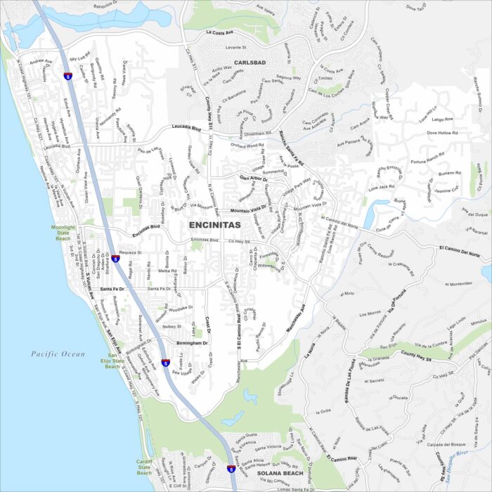 Encinitas Map California