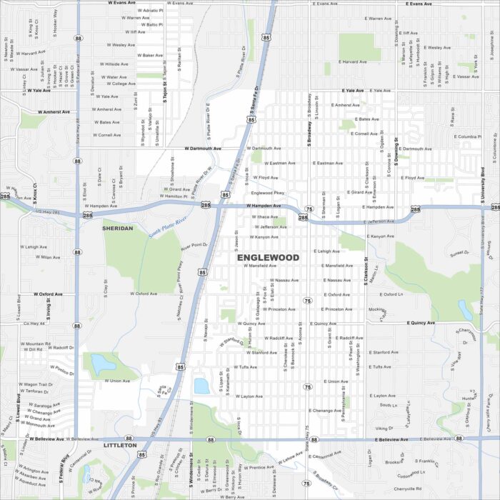 Englewood Map Colorado