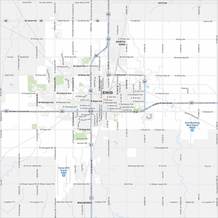 Enid Map Oklahoma