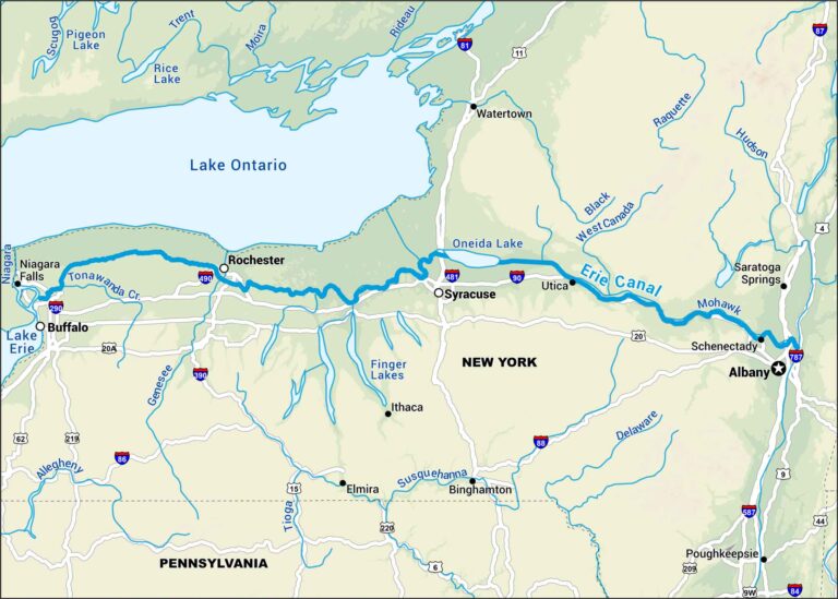 Erie Canal Map - US Maps