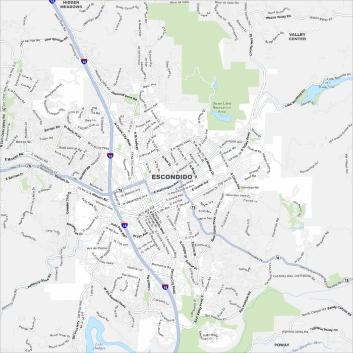 Escondido Map California