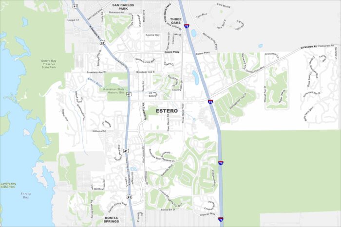 Estero Map Florida