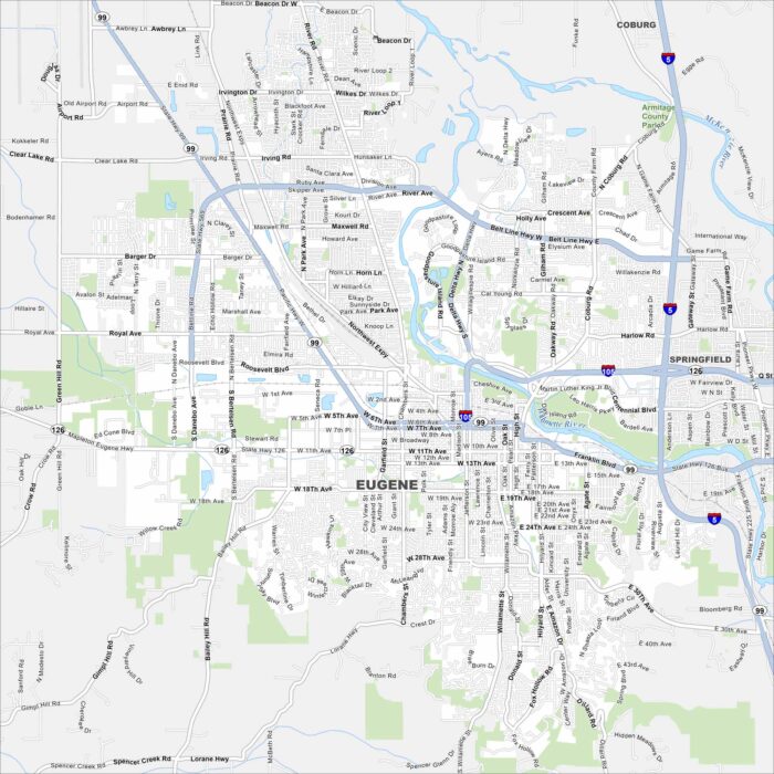Eugene Map Oregon