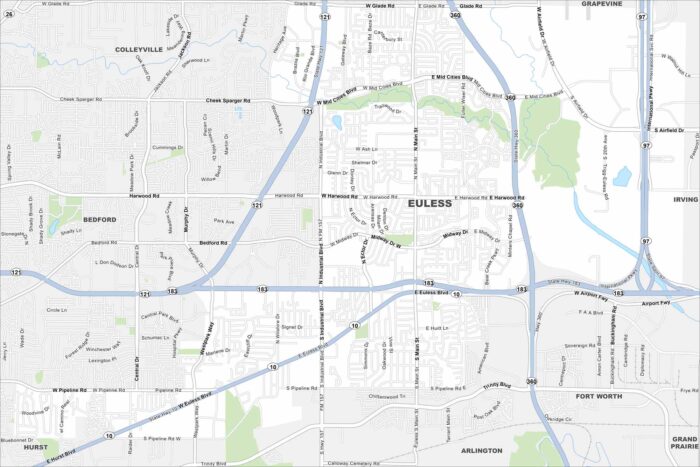 Euless Map Texas