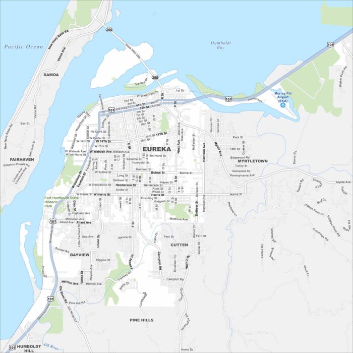 Eureka Map California