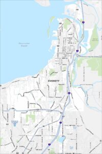 Everett Map Washington