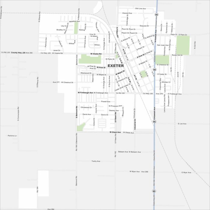 Exeter Map California