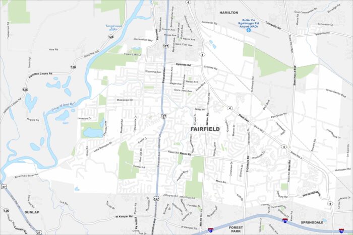 Fairfield Map Ohio