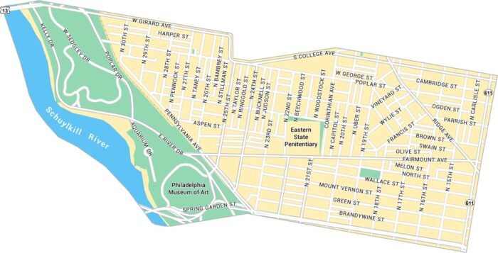 Fairmount Map Philadelphia